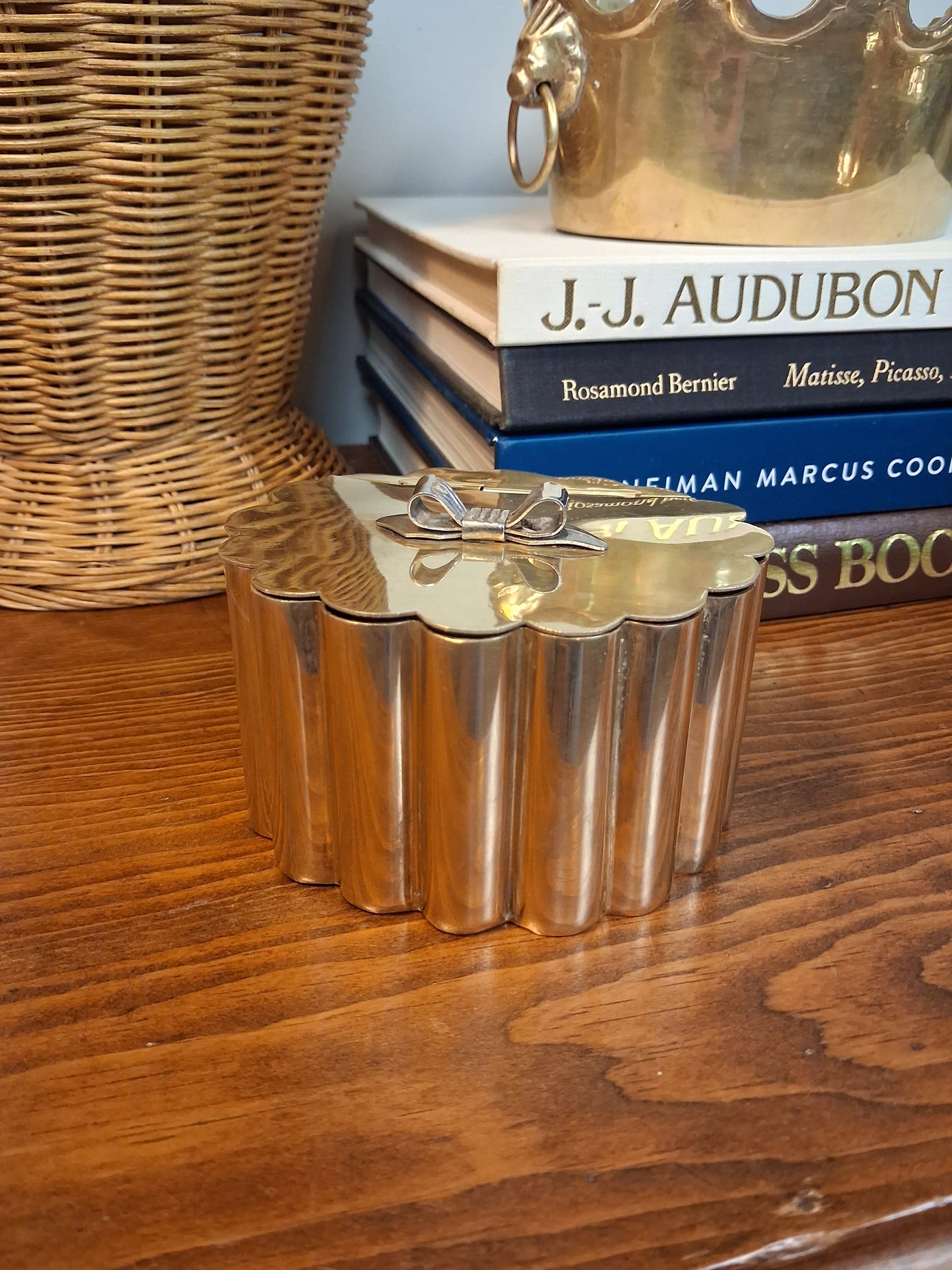 Decorative Brass Box with Bow