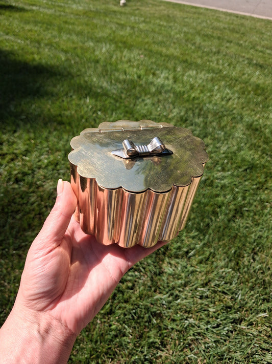 Decorative Brass Box with Bow