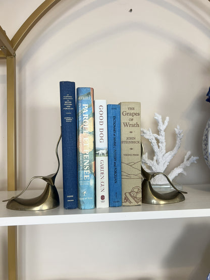 RESERVED FROM LIVE SALE - Pair of Brass Seagull Bookends