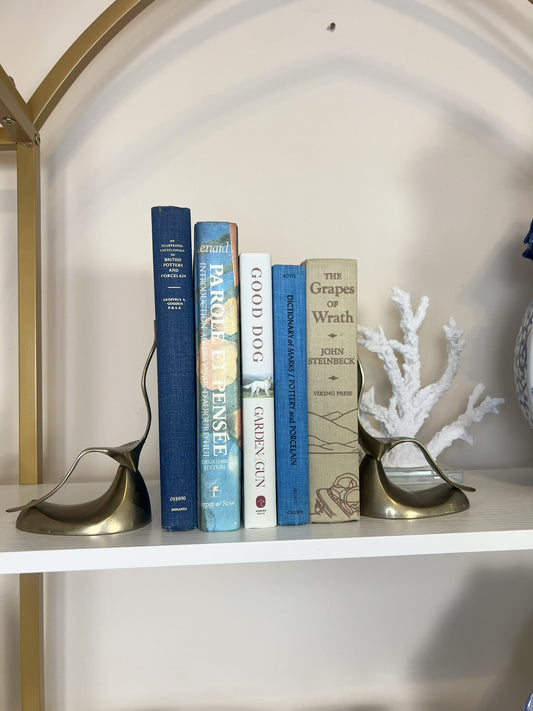 RESERVED FROM LIVE SALE - Pair of Brass Seagull Bookends