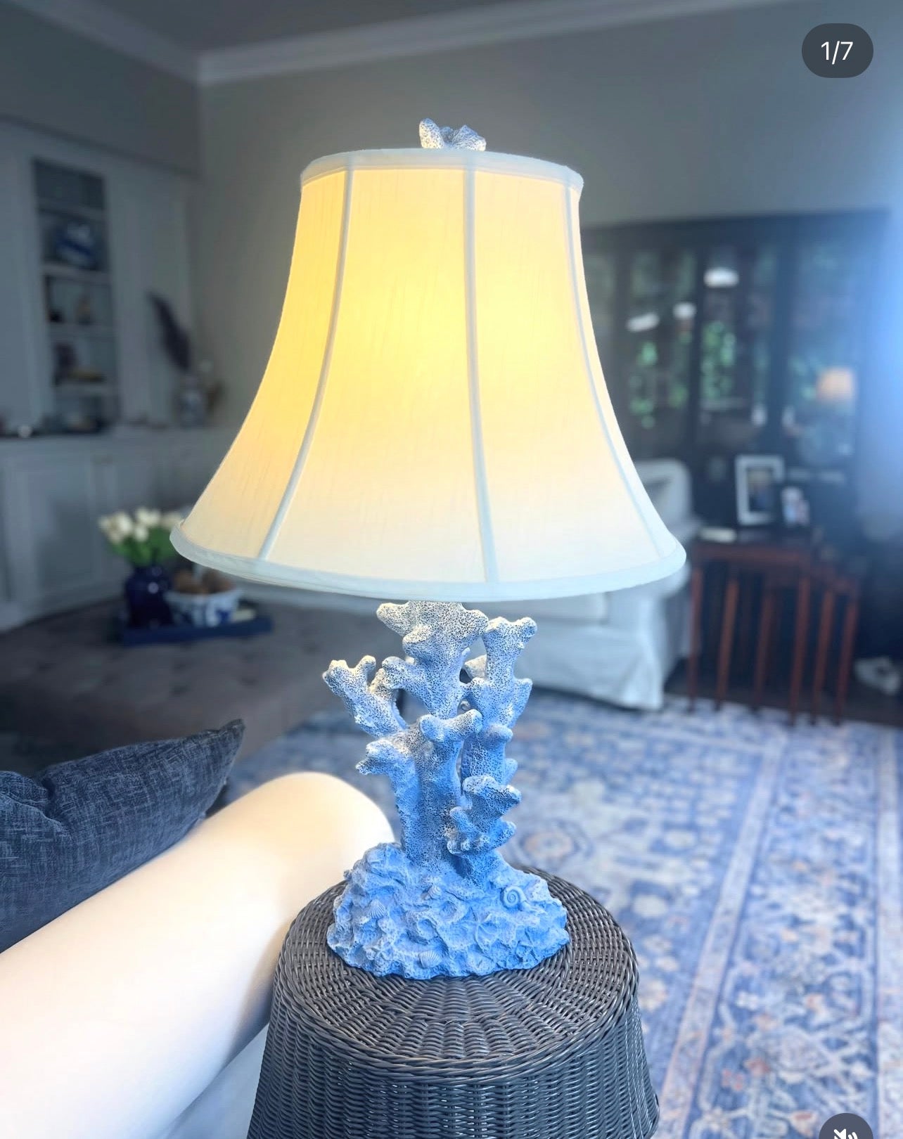 RESERVED - Bahama Blue Coral Lamp