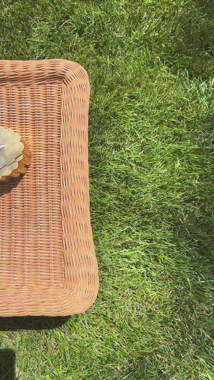 Small Reticulated Brass Planter